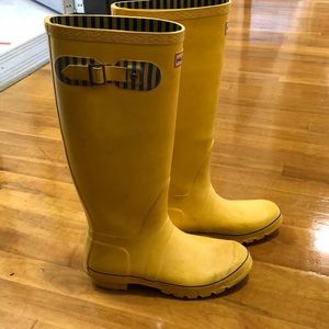 Yellow hunter boots